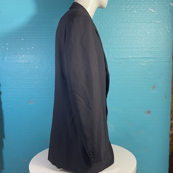 HUGO BOSS Barneys New York Wool Suit Jacket Navy Blue Blazer Men’s Size 42L - Picture 11 of 16